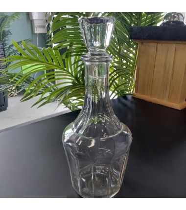 CARAFE VERRE ET BOUCHON CRISTAL 