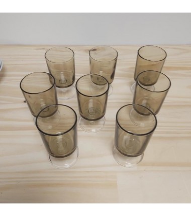 8 VERRES LUMINARC VERRE FUME 