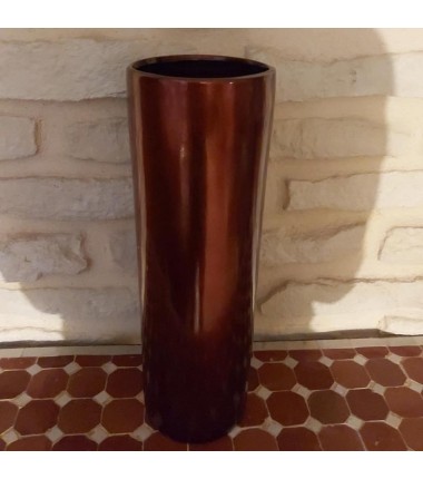 GRAND VASE EN BOIS ROUGE 