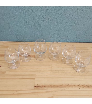 6 VERRES BALLON A COGNAC