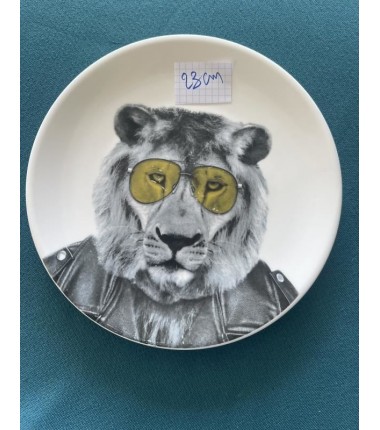 ASSIETTE LION MUSTARD