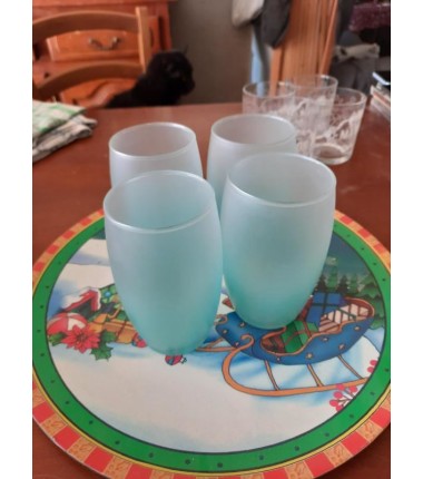 4 VERRES A SIROP DEGRADE DE VERT