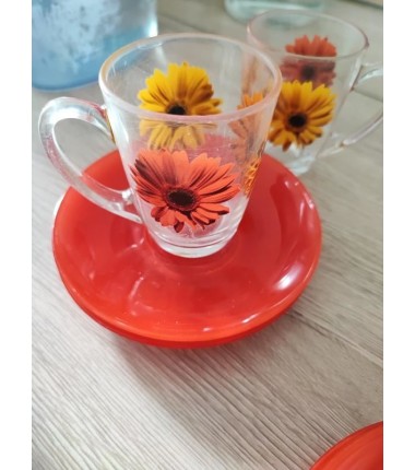 TASSE CAFE FLEUR + SOUTASSE