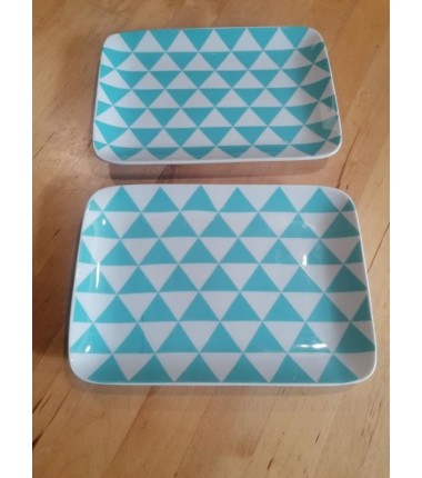 2 ASSIETTES RECTANGLES