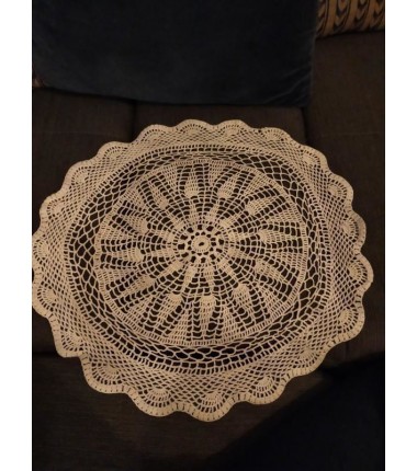  NAPPERON CROCHET ROND FAIT MAIN 