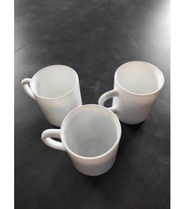  3 MUGS BLANCS